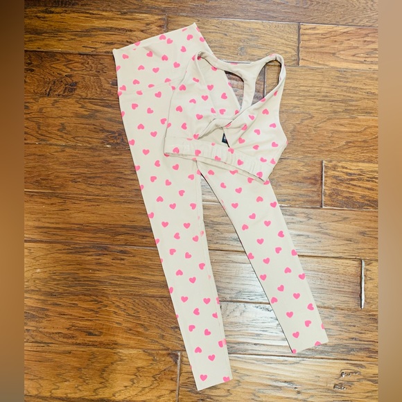 Beach Riot Ayla Legging Famous Taupe Heart XS - Picture 2 of 8